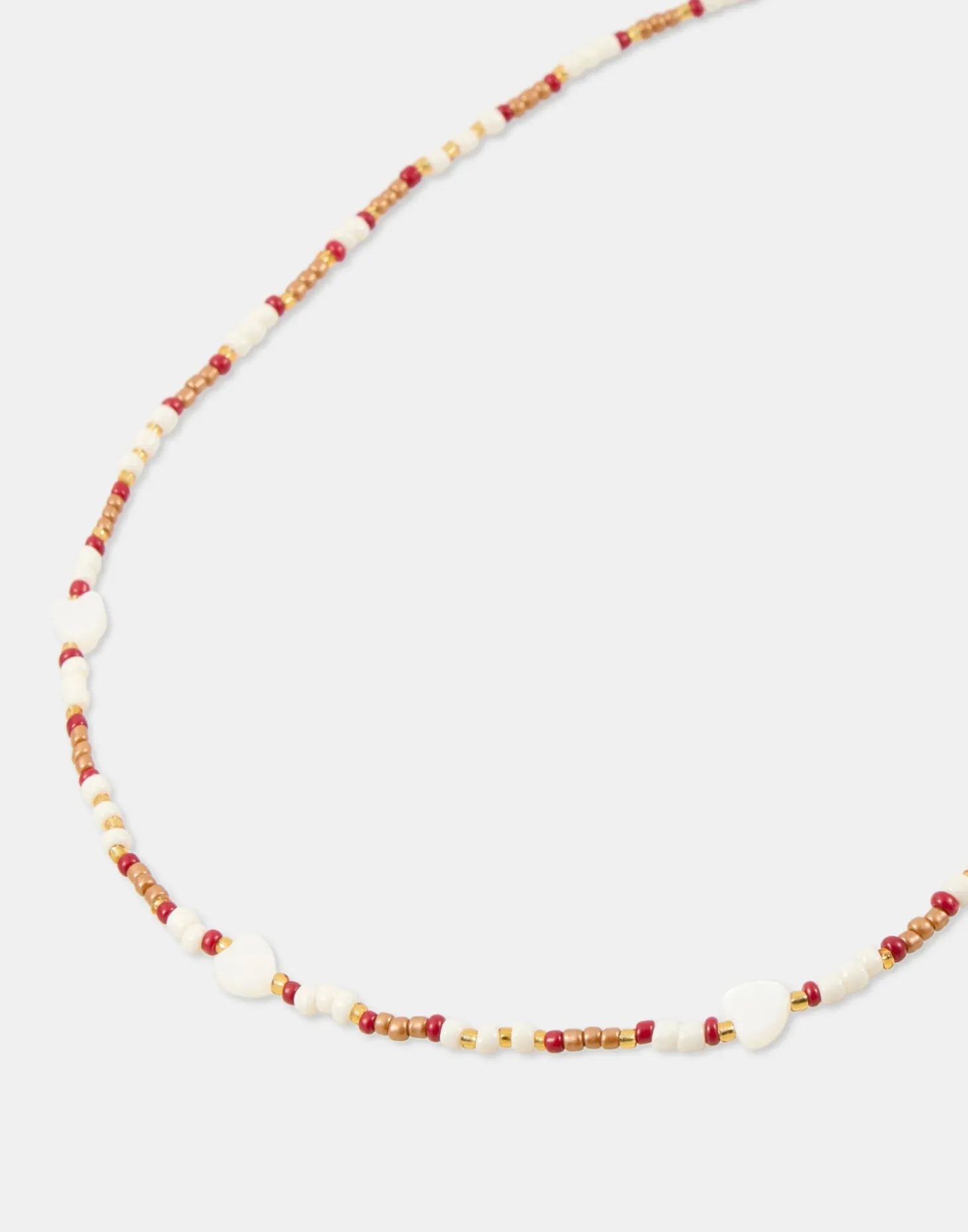 Natura Selection Bisutería>Collar Beads Corazones Nácar